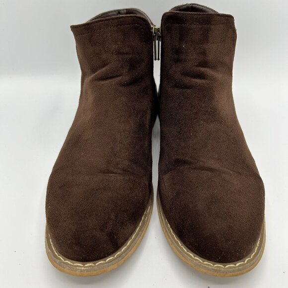 Seven7 Cisco Kid Booties Brown Faux Suede With Zippers 9 - Picture 2 of 8